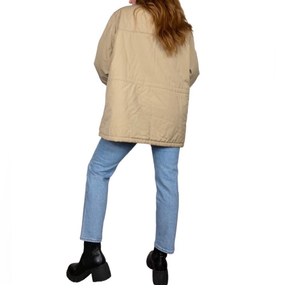 Vintage 90s Fieldmaster Size Large Neutral Tan Puffer Style Winter Jacket/Coat - Picture 4 of 10